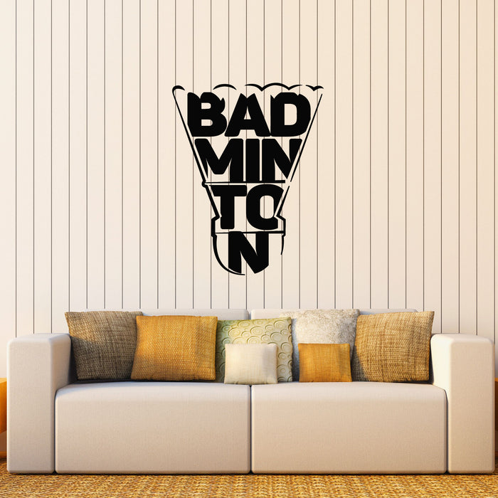 Vinyl Wall Decal Team Game Lettering Badminton Sports Stickers Mural (g8335)