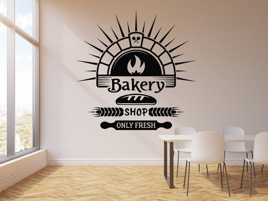 Vinyl Wall Decal Bakery Store Bakehouse Bread Baking Products Kitchen Stickers Mural (g2285)