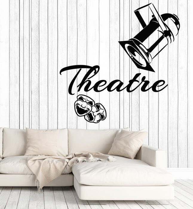 Vinyl Wall Decal Theatrical Art Laughing Crying Masks Cinema Film Stickers Mural (g2298)
