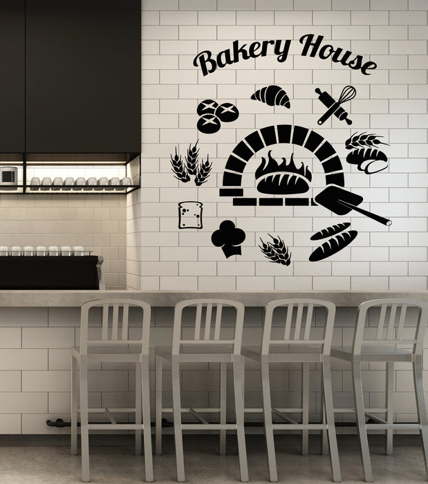 Vinyl Wall Decal Baking Products Bakery House Bread Kitchen Cafe Stickers Mural (g5570)