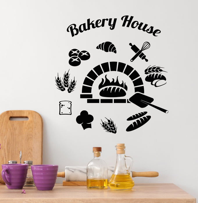 Vinyl Wall Decal Baking Products Bakery House Bread Kitchen Cafe Stickers Mural (g5570)