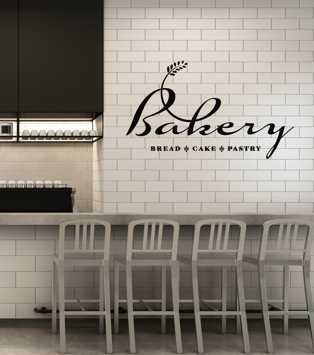 Vinyl Wall Decal Bakehouse Tasty Bakery Bread Cake Pastry Stickers Mural (g6608)