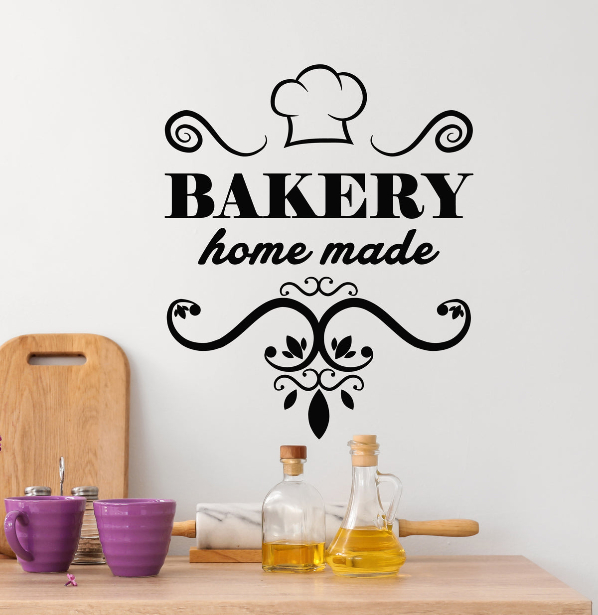 Vinyl Wall Decal Bakery House Home Made Cafe Baking Decor Stickers Mur ...