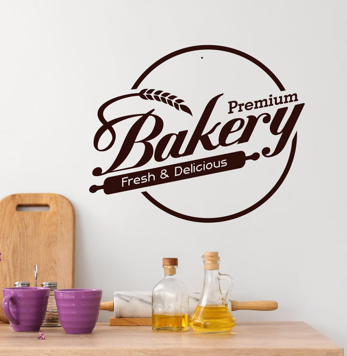 Premium Bakery Vinyl Wall Decal Decor for Bakery Shop Bakehouse Bread Fresh and Delicious Stickers Mural (k105)