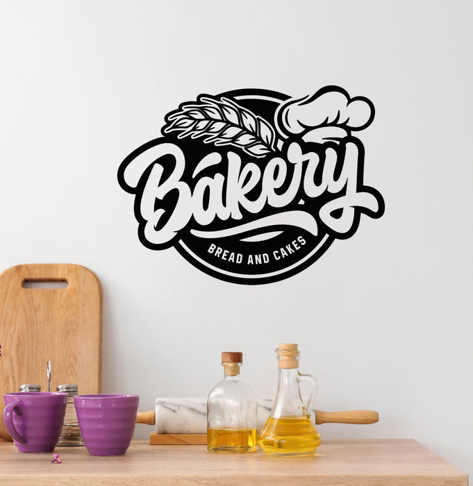 Vinyl Wall Decal Bakehouse Bakery Bread And Cakes Baker Store Stickers Mural (g6220)