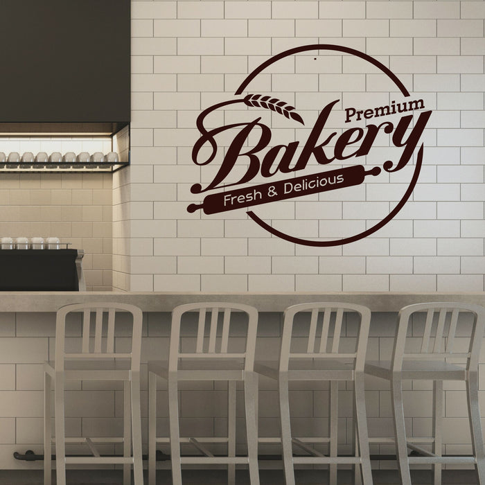 Premium Bakery Vinyl Wall Decal Decor for Bakery Shop Bakehouse Bread Fresh and Delicious Stickers Mural (k105)