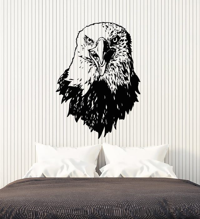 Vinyl Wall Decal Bald Eagle Head Big Bird Tribal Decoration Stickers Mural (g5719)