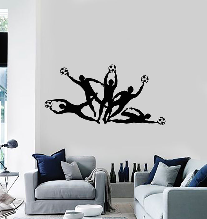 Autocollant mural en vinyle pour joueur de football, jeu d'équipe, sport, décoration murale (g1547) 