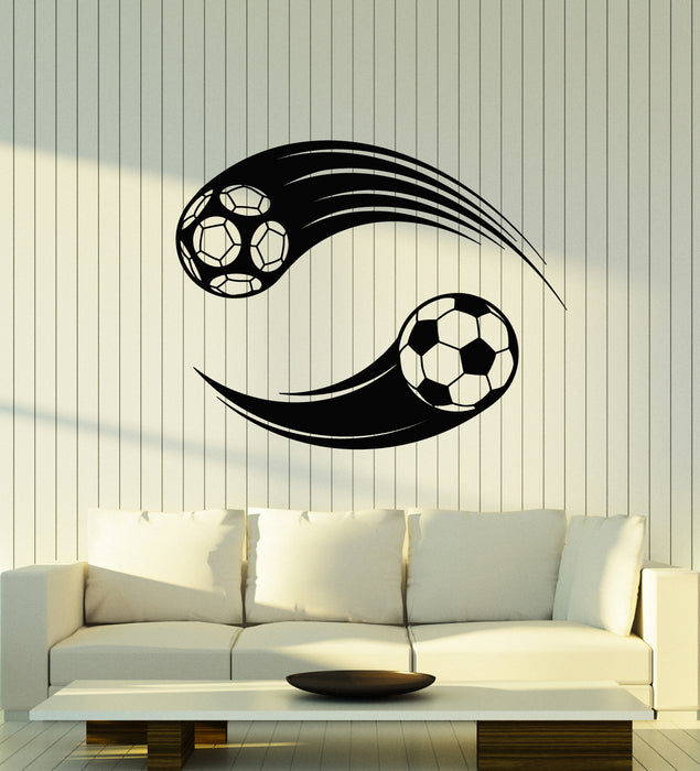 Vinyl Wall Decal Soccer Football Game Sport Balls Emblem Team Stickers Mural (g1198)