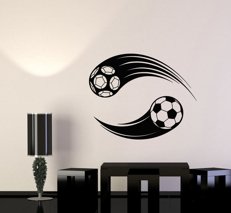 Vinyl Wall Decal Soccer Football Game Sport Balls Emblem Team Stickers Mural (g1198)