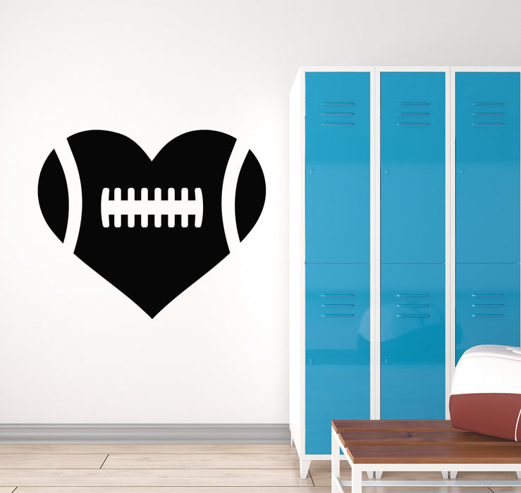 Vinyl Wall Decal American Football Team Game Ball Love Sport Stickers Mural (g2610)