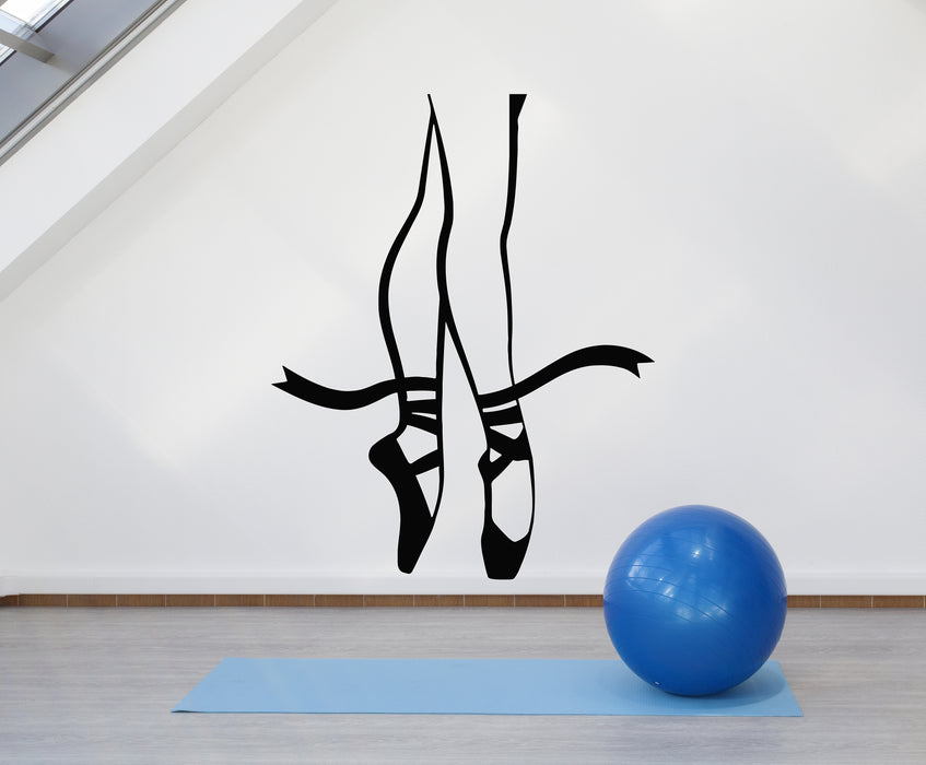 Vinyl Wall Decal Ballet Pointes Ballerina Dance Pose Beautiful Legs Stickers Mural (g942)