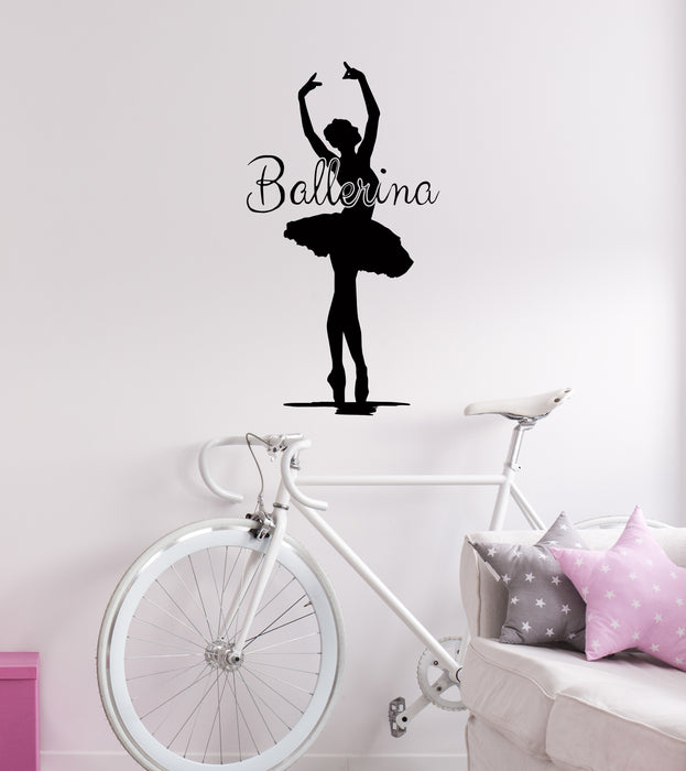 Vinyl Wall Decal Ballerina Girl Ballet Dancer Dance Dancing Stickers Mural (ig6415)