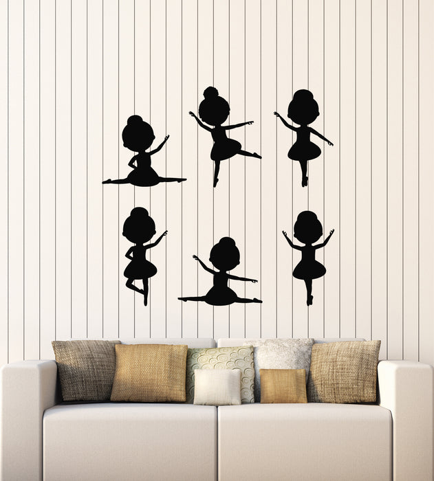 Vinyl Wall Decal Ballet School Studio Dancers Ballerina Patterns Nursery Stickers Mural (g4775)