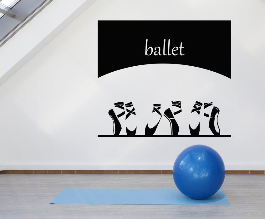 Vinyl Wall Decal Ballerina Shoes Opera Ballet Dance School Stickers Mural (g1691)