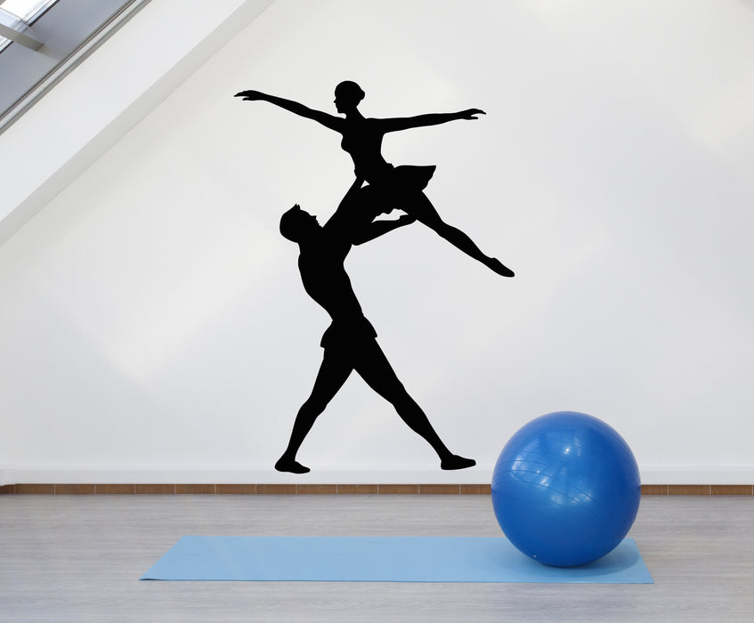 Vinyl Wall Decal Ballet Theatre Music Dance Silhouette Dancing Couple Stickers Mural (g986)