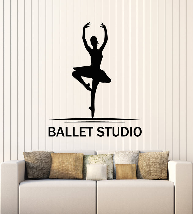Vinyl Wall Decal Ballerina Dance Pose Ballet Studio Dancing School Stickers Mural (g6988)