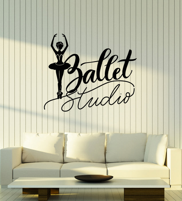 Vinyl Wall Decal Ballerina Dancing Pose Theatre Ballet Studio Stickers Mural (g3704)