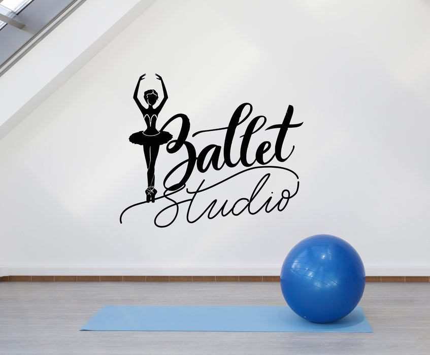 Vinyl Wall Decal Ballerina Dancing Pose Theatre Ballet Studio Stickers Mural (g3704)