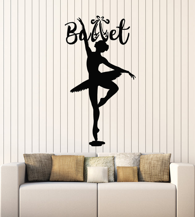 Vinyl Wall Decal Ballet Studio Dance Ballerina Shoes Pointes Stickers Mural (g4755)