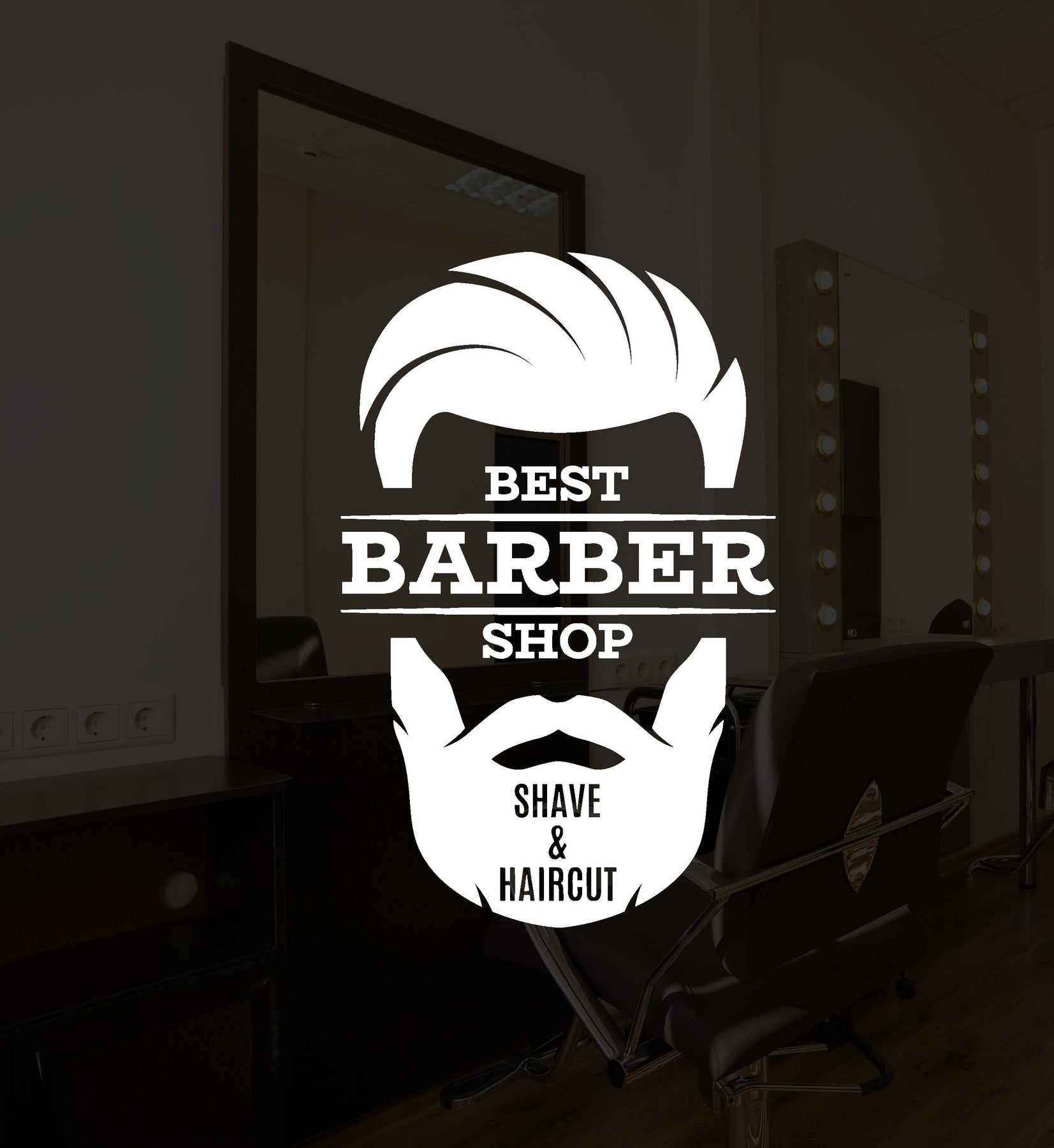 Vinyl Wall Decal Barber Shop Shave Haircut Hair Salon Logo Stickers Mural  (ig5279)