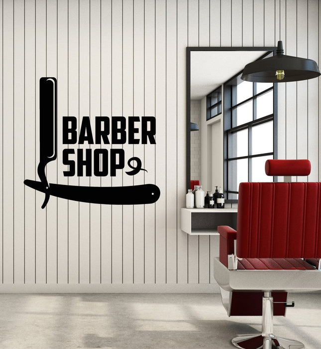 Vinyl Wall Decal Barbershop Hair Salon Interior Hairdressing Decor Stickers Mural (ig5784)