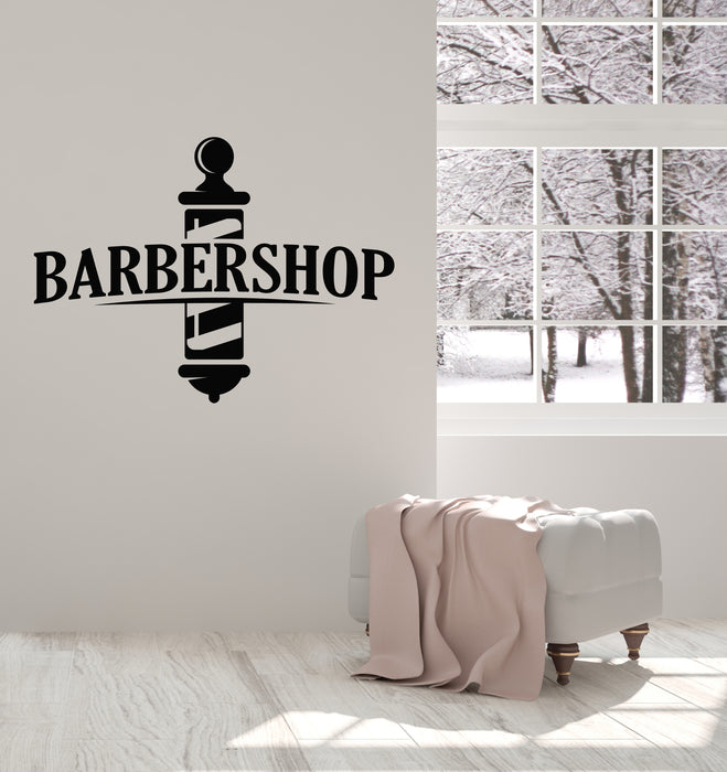 Barbershop Vinyl Wall Decal Hair Style Lettering Decor for Beauty Salons Stickers Mural (k217)