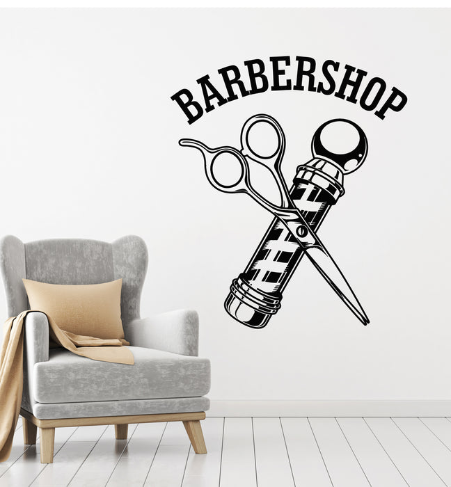 Vinyl Wall Decal Shaves Professional Service Haircut Barbershop Stickers Mural (g3893)