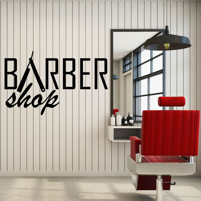 Barber Shop Vinyl Wall Decal Hair Salon Beauty Hair Cuttery Shop Stickers Mural (k057)