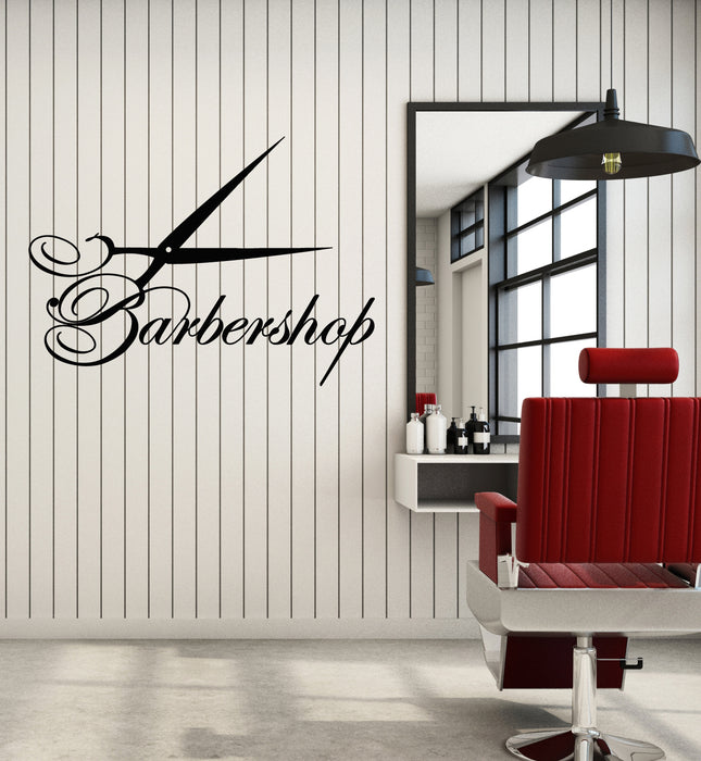 Vinyl Wall Decal Hair Salon Hairdresser Barbershop Scissors Stickers Mural (g3429)