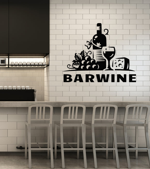 Vinyl Wall Decal Drink Bar Restaurant Wine Decor for kitchen Stickers Mural (g3420)