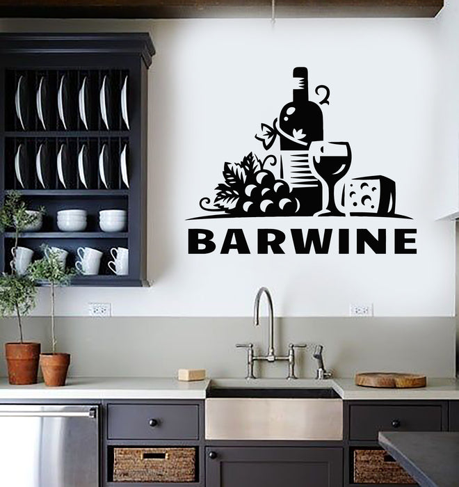 Vinyl Wall Decal Drink Bar Restaurant Wine Decor for kitchen Stickers Mural (g3420)