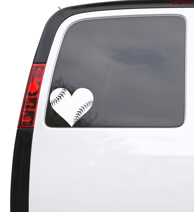 Auto Car Sticker Decal Baseball Heart Ball Sports Truck Laptop Window 5.7" by 5" Unique Gift ig4757c