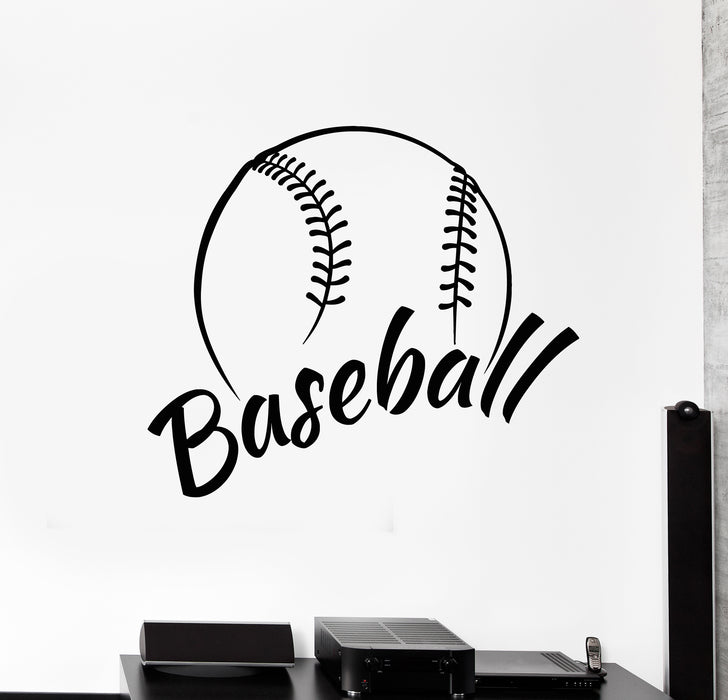 Vinyl Wall Decal Baseball Word Ball Player Sport Decor Stickers Mural (g345)