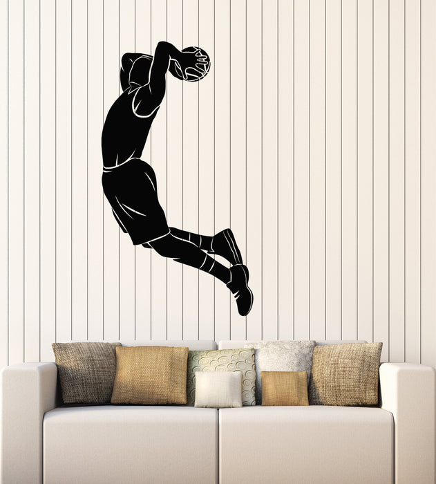 Vinyl Wall Decal Basketball Jump Fan Sport Ball Player Game Decor Stickers Mural (g7031)