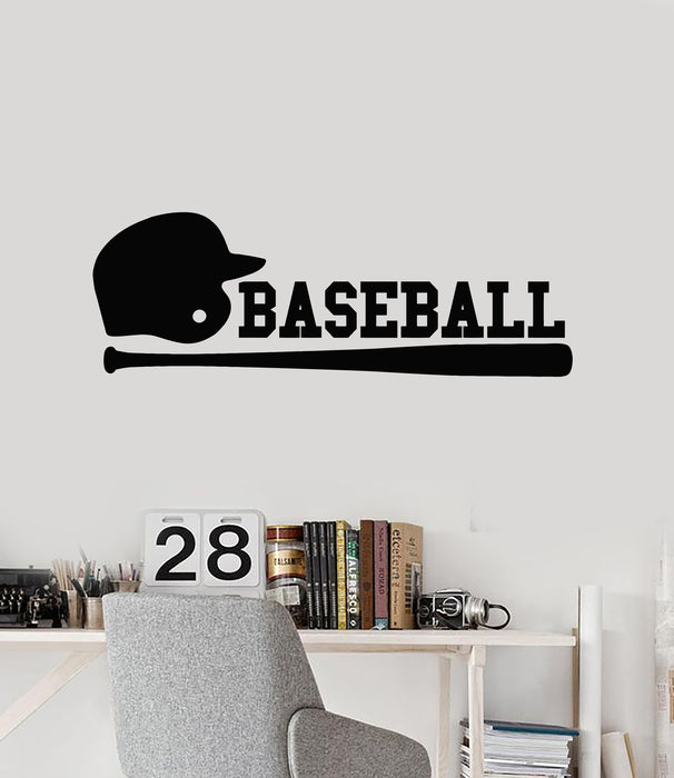 Vinyl Wall Decal Baseball Words Bat Ball Game Sports Decor Stickers Mural (g5902)