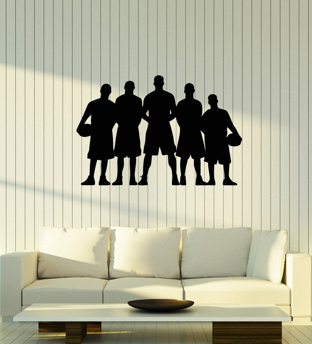 Vinyl Wall Decal Basketball Team Silhouette Sports Teen Room Art Stickers Mural (ig5408)