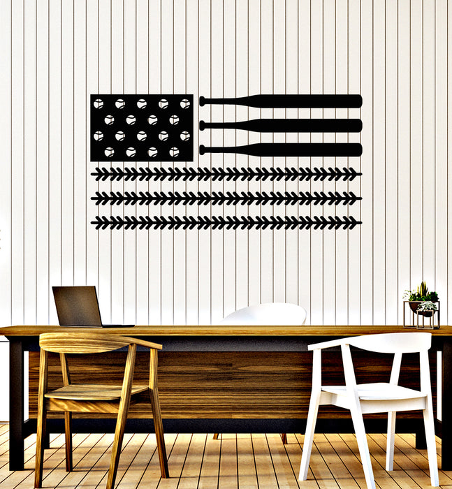 Vinyl Wall Decal American Flag Basketball Team Game Ball Sport Stickers Mural (g5742)
