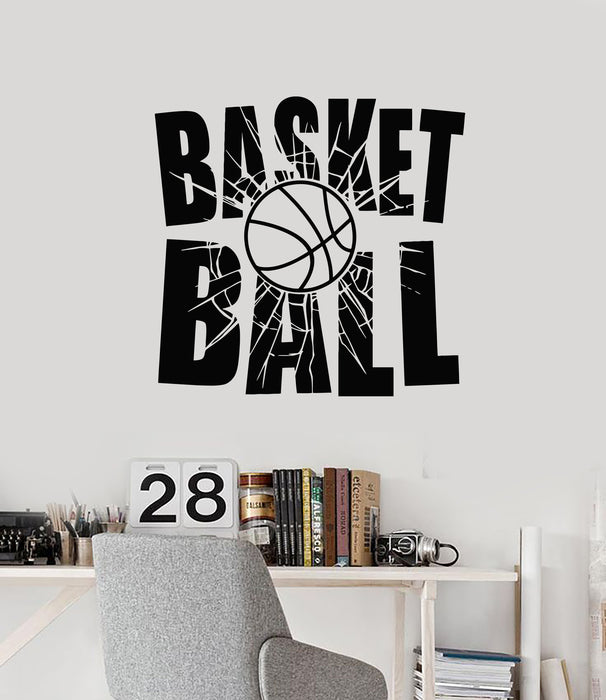 Vinyl Wall Decal Basketball Ball Team Game Sports Fan Players Stickers Mural (g6886)