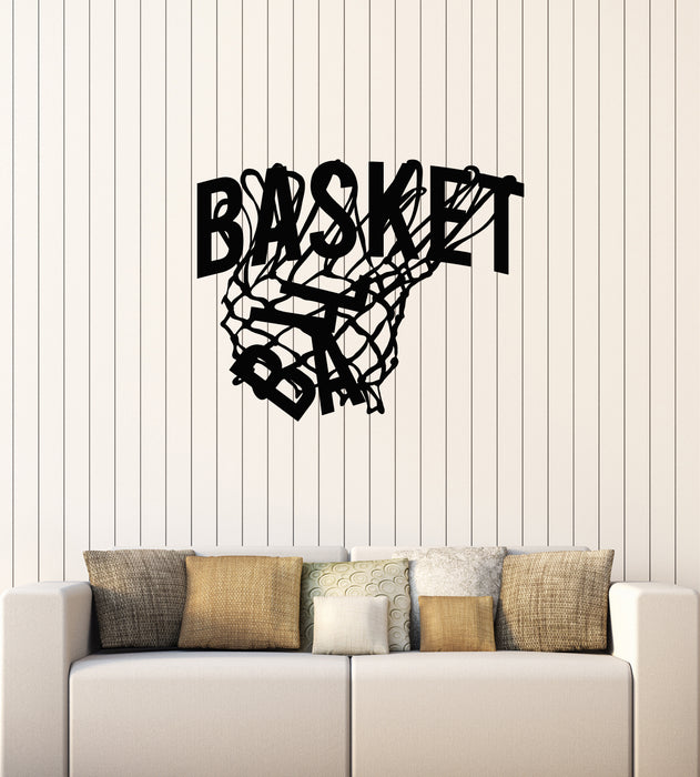 Vinyl Wall Decal Sport Basketball Game Sports Ball Hoop Fan Stickers Mural (g4252)