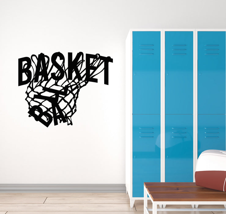 Vinyl Wall Decal Sport Basketball Game Sports Ball Hoop Fan Stickers Mural (g4252)