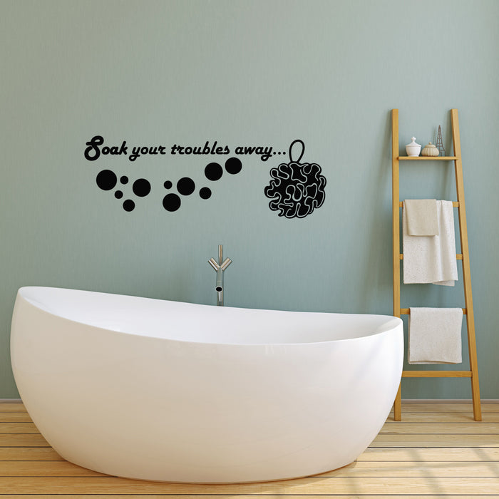 Vinyl Wall Decal Quote Bathroom Shower Room Inspiration Art Relax Stickers Mural (ig5224 22.5 in X 8 in)