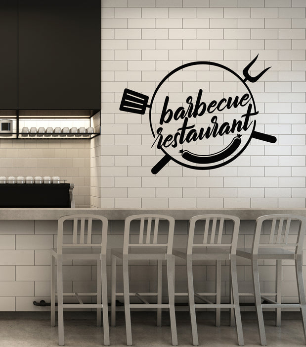 Vinyl Wall Decal Barbecue Restaurant Grill Bar Kebab Sausage Stickers Mural (g1955)