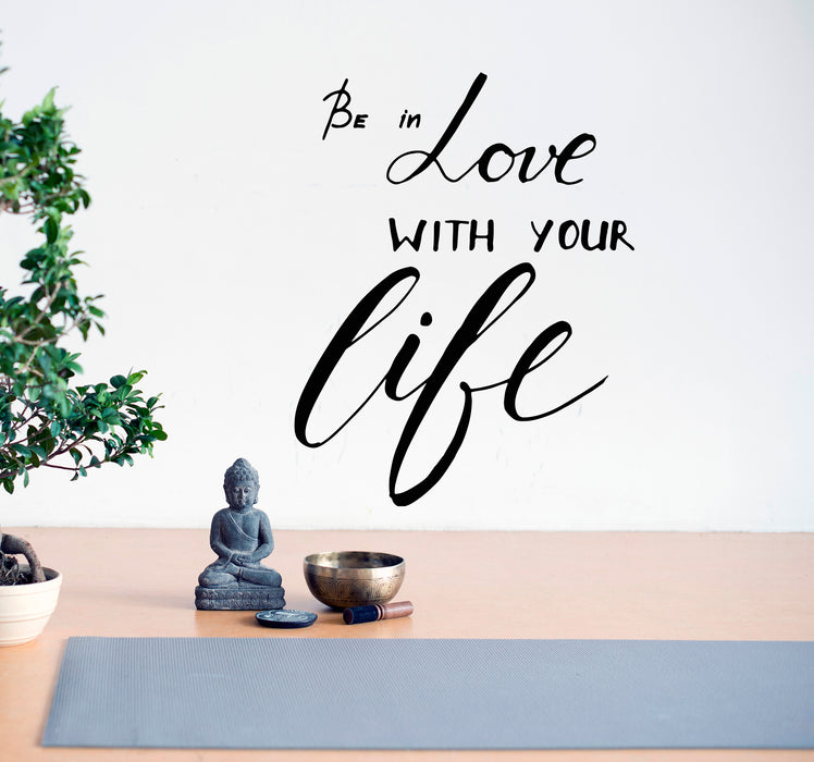 Виниловая наклейка на стену вдохновляющая фраза цитата будьте влюблены в свою жизнь наклейки настенная роспись 22,5 дюйма x 19 дюймов gz194