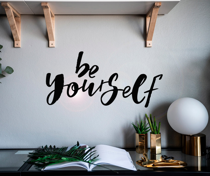 Vinyl Wall Decal Motivational Words Be Yourself Home Decor Stickers Mural 22.5 in x 11 in gz063