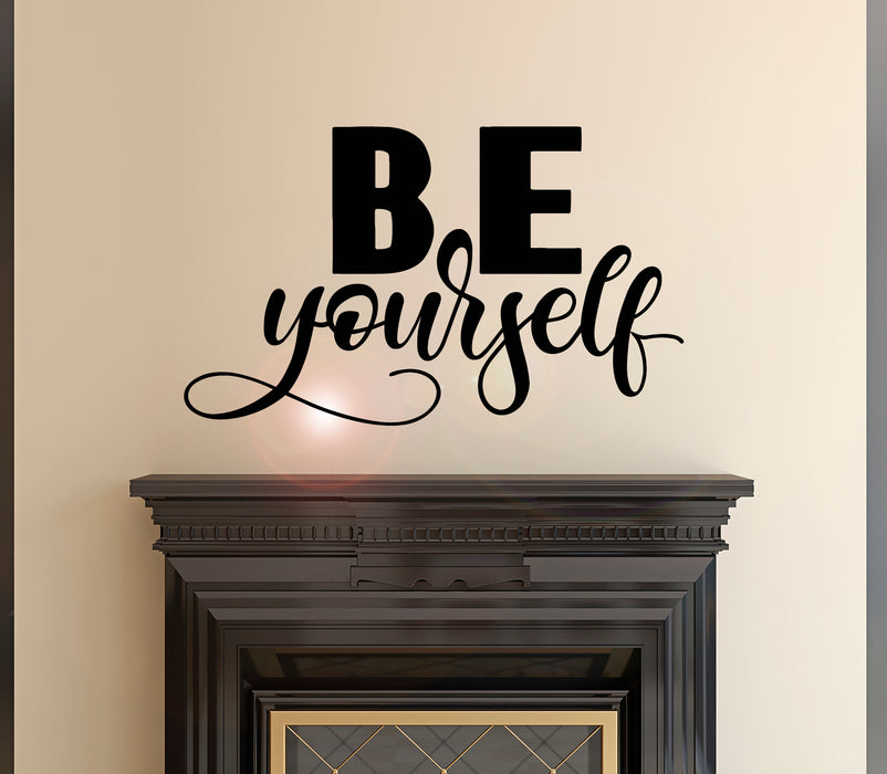 Autocollant mural en vinyle avec inscription « Soyez vous-même » - Idée de décoration pour la maison - 57,1 cm x 33 cm - gz064
