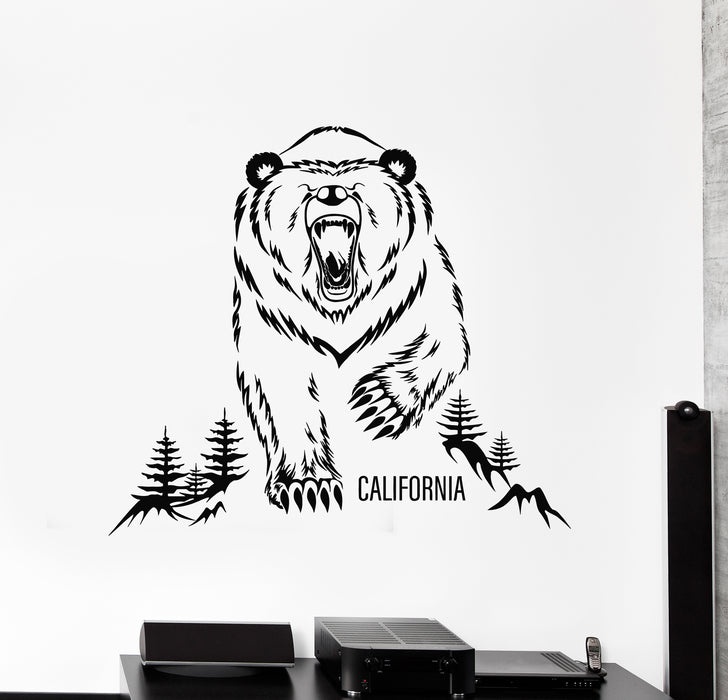 Grizzly Bear Vinyl Decal – Cool Window Sticker For Cars, Trucks, Or Any Smooth Surface