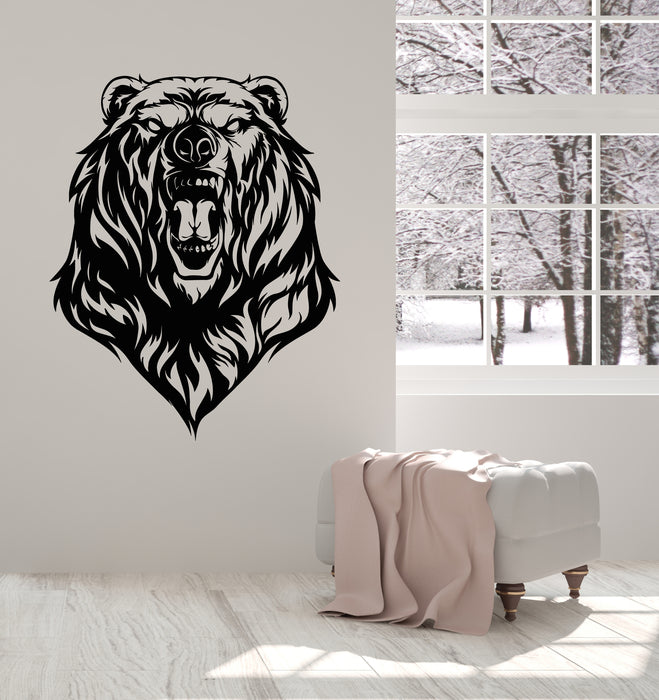 Vinyl Wall Decal Beast Roar Bear Grizzly Wild Animal Urban Stickers Mural (g6545)