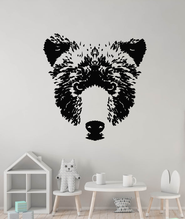 Vinyl Wall Decal Little Bear Head Wild Animal Kids Room Nursery Stickers Mural (g8069)