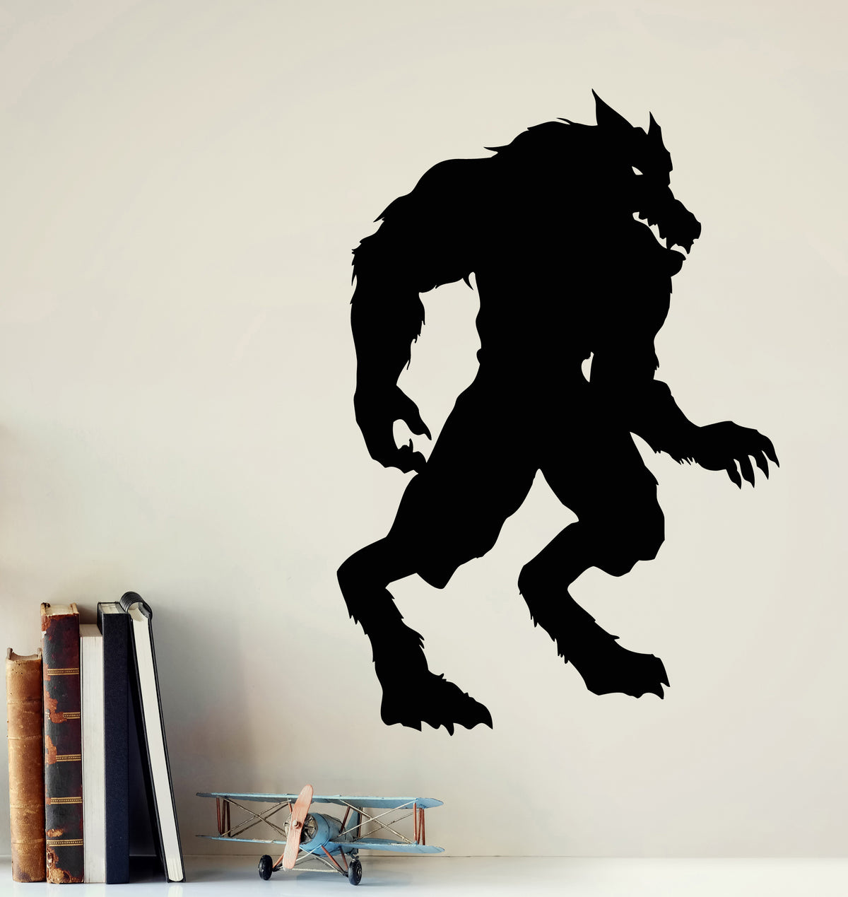 Vinyl Wall Decal Fantasy Big Beast Werewolf Aggressive Predator Sticke ...